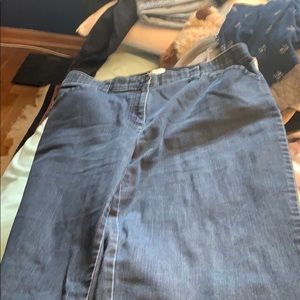 L. L. Bean trouser style jeans size 14 elastic
